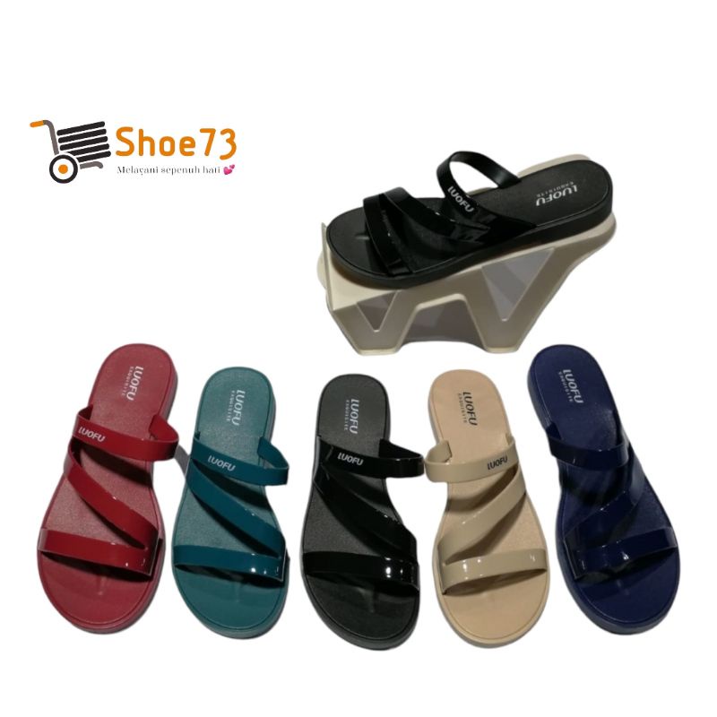 LUOFU F 2317 A01S SIZE 36-40 ORIGINAL l Sandal Selop Z jelly wanita l Sendal kokop cewek impor