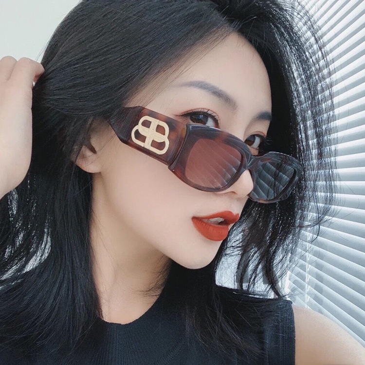 2021 new big frame square long Korean fashion hip-hop personality sunglasses