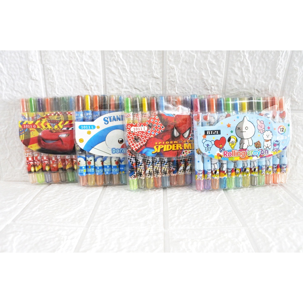 

Crayon Putar Pendek 12 Warna / Rolling Crayon / Oil Pastel