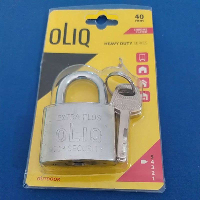 Gembok oliq 40 mm. Gembok rumah pagar pintu / gembok rantai/kunci gantung leher pendek 40mm Oliq