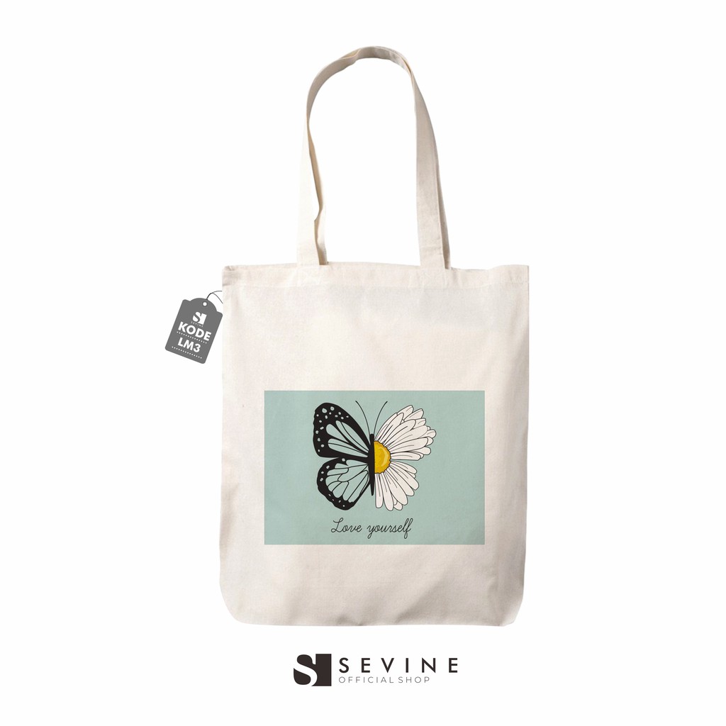 Sevine Totebag Tas Fashion Tote Bag Resleting Laptop Wanita Quote Motivation - LM