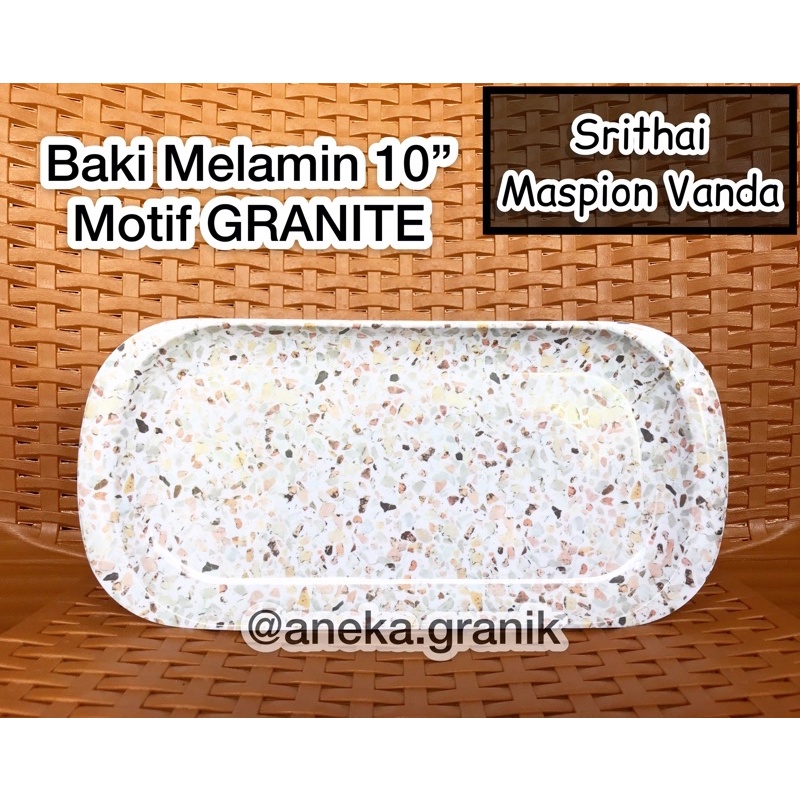 Baki Saji Segi | Srithai Melamine Vanda Maspion 10 inch | Granite series | T3100-10