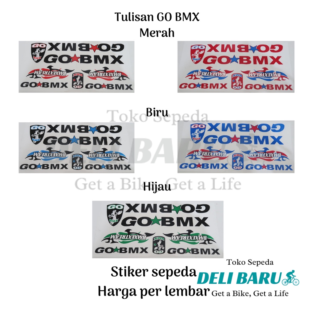 Deli baru Stiker tempel murah tulisan sepeda harga per lembar