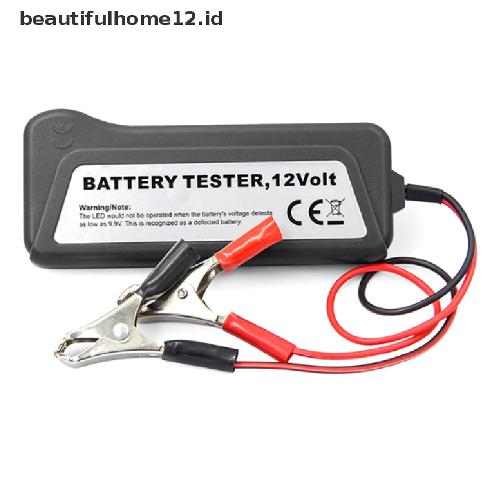 【beautifulhome12.id】 12V Car Battery Tester Digital Alternator 6 LED Lights Display Diagnostic Tool .