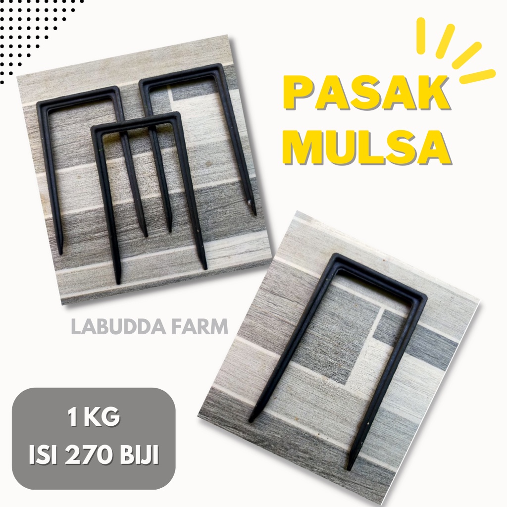 Penjepit Mulsa 1kg +- 270 biji Pasak Mulsa bisa pakai berkali2 jepit mulsa Tusuk Mulsa Awet - Penjep