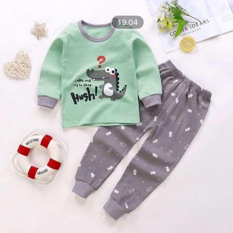 Baju Tidur Anak /Setelan Anak Couple Celana Panjang /Piyama Set Anak laki laki perempuan