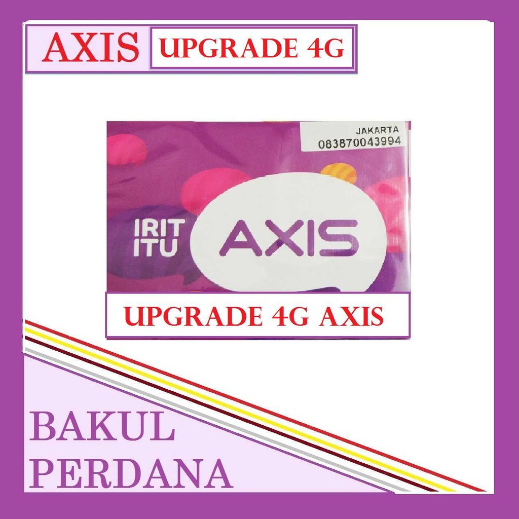 [Fzn] ~ Kartu Perdana Upgrade 4G AXIS + kuota Internet (Jika beruntung) bakul