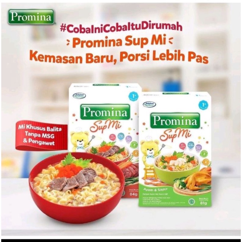 Promina Sup Mi Ayam &amp; Sayur 81g / Daging &amp; Sayur 84g