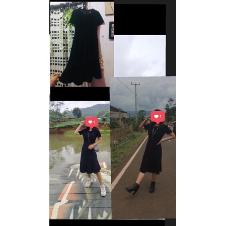 dress korea ( hitam )