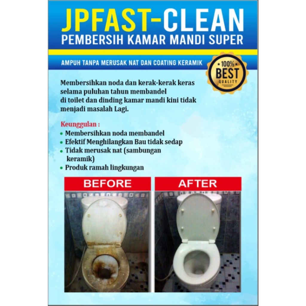 (PROMO)JP FAST-CLEAN 1 LITER PEMBERSIH KERAK KERAMIK SUPER KILAT &quot;GARANSI UANG KEMBALI&quot;