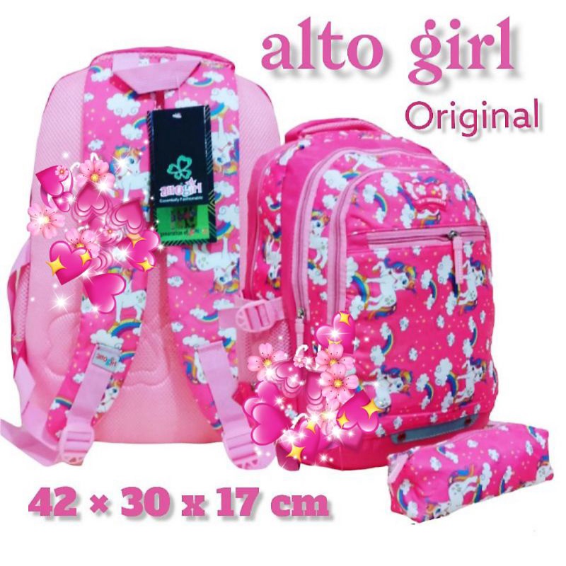 Tas ransel anak SD SMP bahan tebal jahitan rapih alto girl