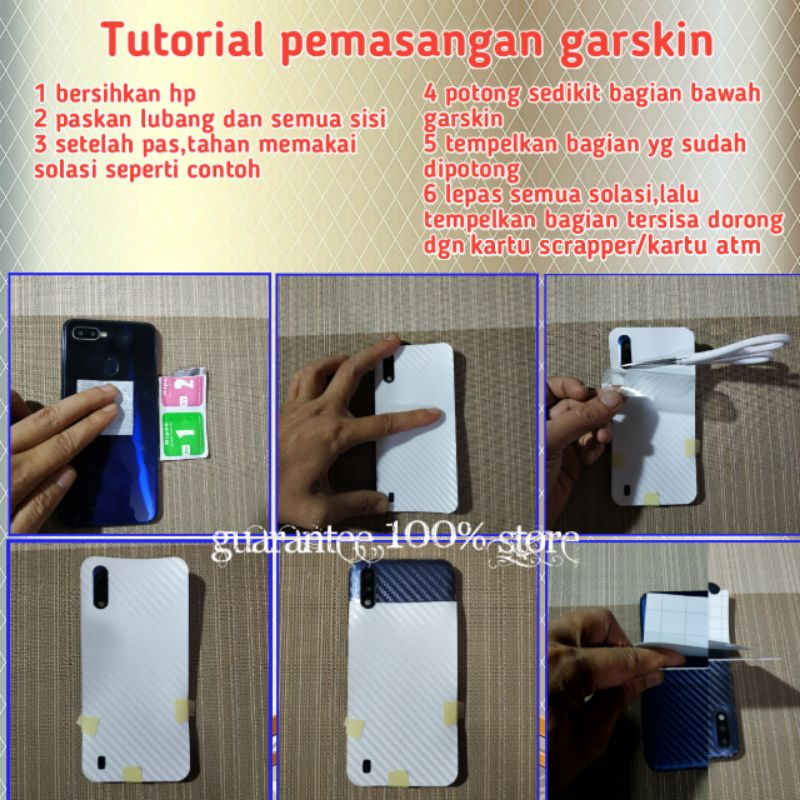 anti gores garskin hp glitter batik + garskin camera all merk all type hp