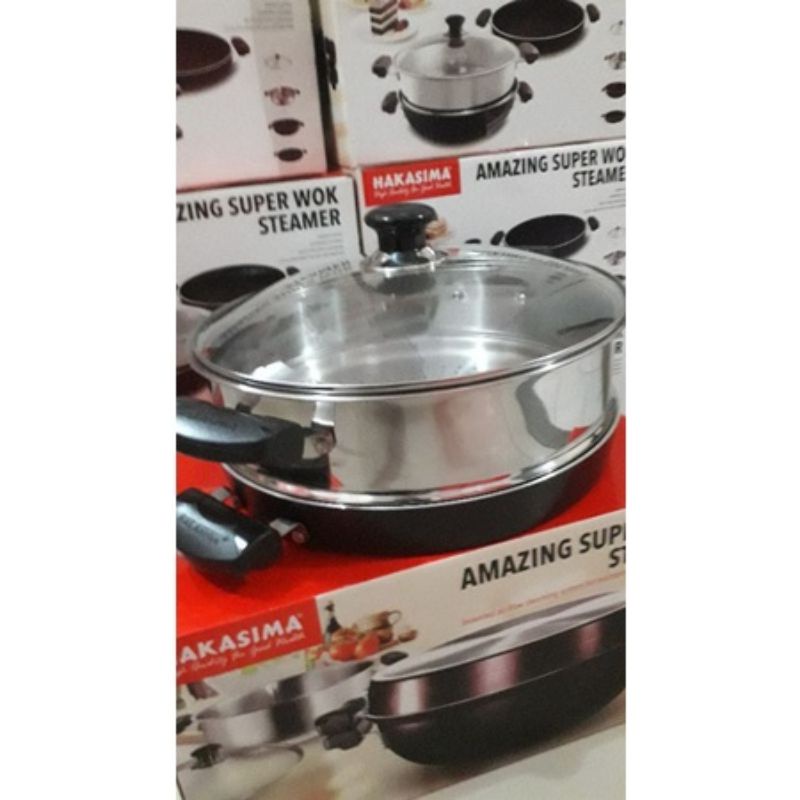 HAKASIMA AMAZING SUPER WOK 32 STEAMER