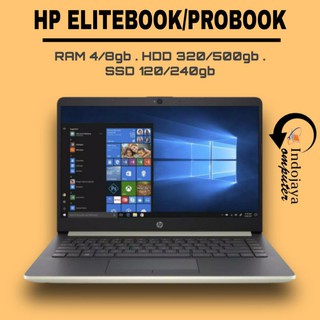 Laptop HP Core i5 / Core i7 Second RAM 4GB / 8GB HDD 320 GB / 500 GB / SSD 128 GB / 256 GB Win 10