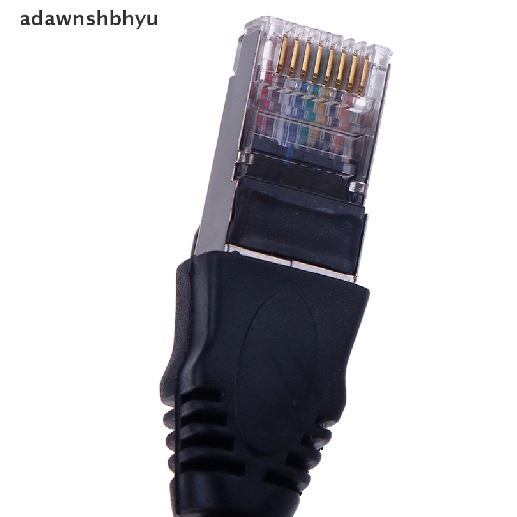 Adawnshbhyu 1Pc RJ45 Male to Female Screw Panel Mount Kabel Ekstensi Jaringan LAN Eterna