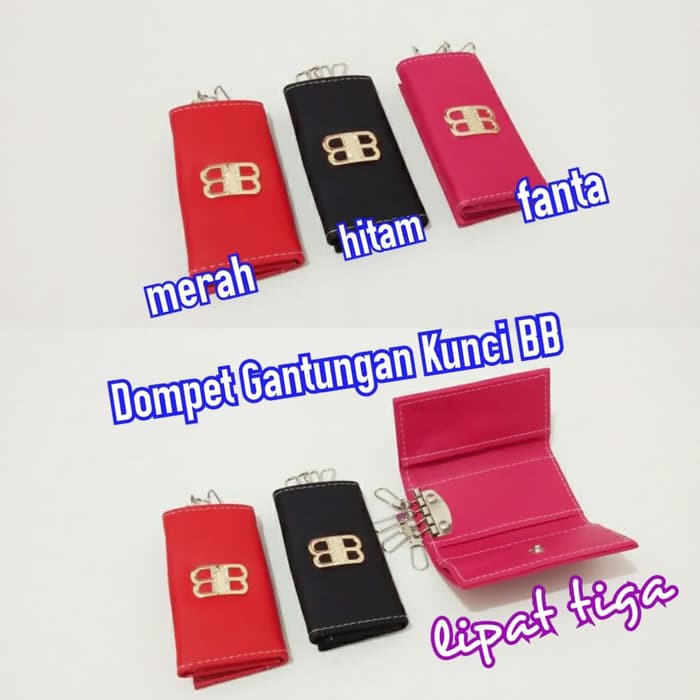 DOMPET KUNCI MOBIL MOTOR MERAH HITAM PINK FANTA A
