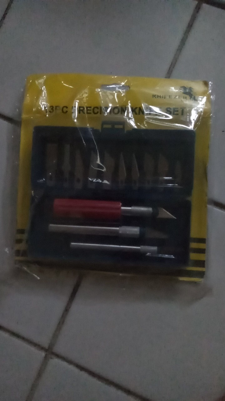 Knifezer Set Pisau Ukir Seni 13 In 1 Crafting Knife 3 Handle - A-003