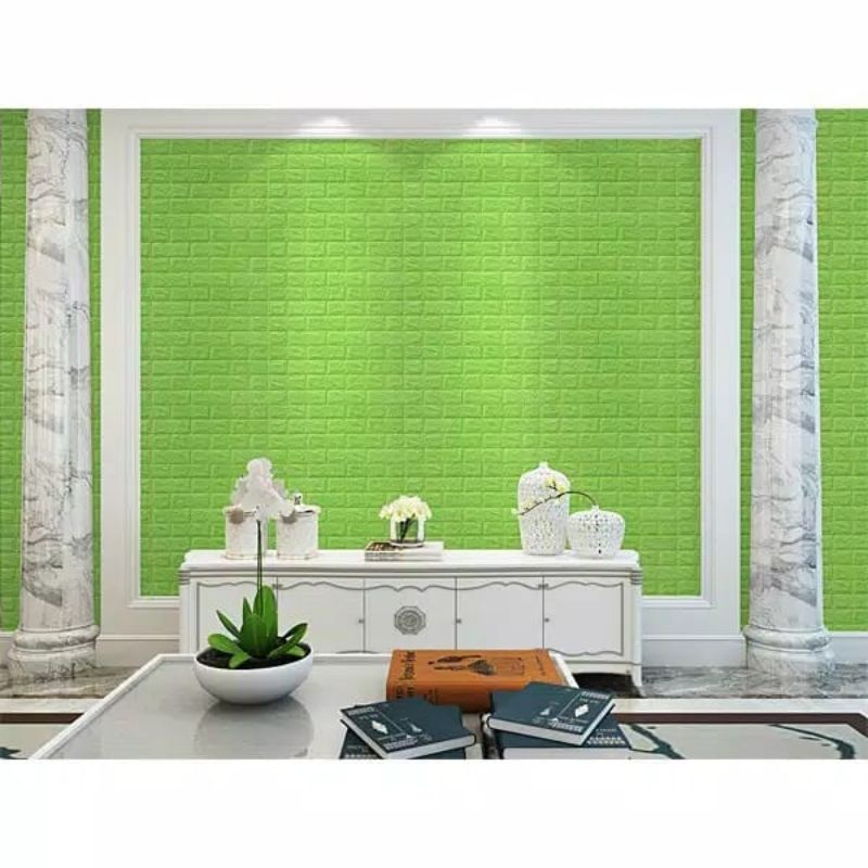 WALLPAPER DINDING 3D FOAM MOTIF BATU BATA 70x77 CM DEKORASI DINDING-5