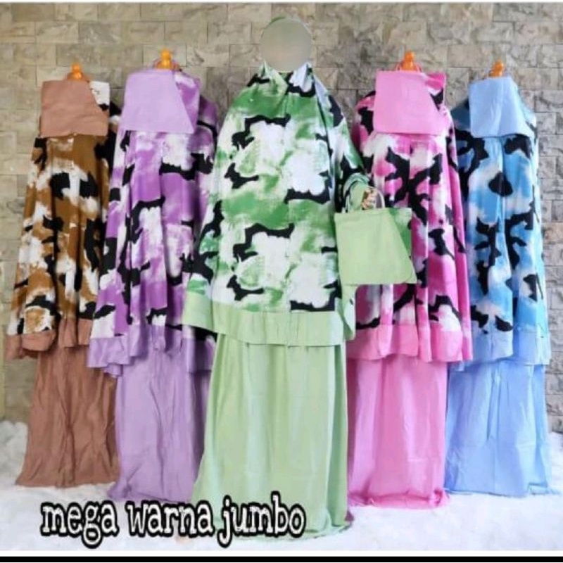 MUKENA TIEDYE MEGA WARNA RAYON JUMBO