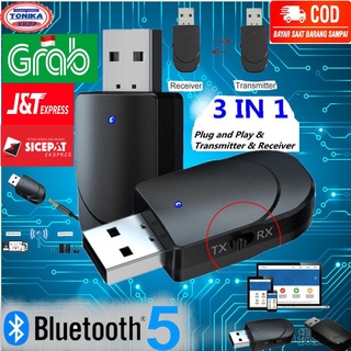 USB Penerima Pemancar Audio Bluetooth 5.0 Transmitter & Receiver laptop komputer PC Blutut  speaker