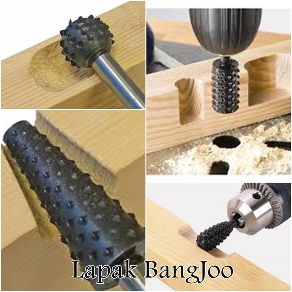 5pc Mata bor gerinda kikir ukir kayu rasp set woodworking DIY Mu