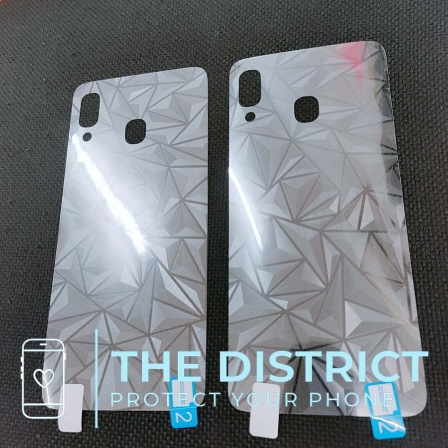 SAMSUNG A12 A10 A20 A10S A20S A30 A30S A50 A50S A70 A80 ANTI GORES SKIN DIAMOND GARSKIN DIAMOND 3D SPIRAL TRANSPARAN PELINDUNG BELAKANG ANTI JAMUR