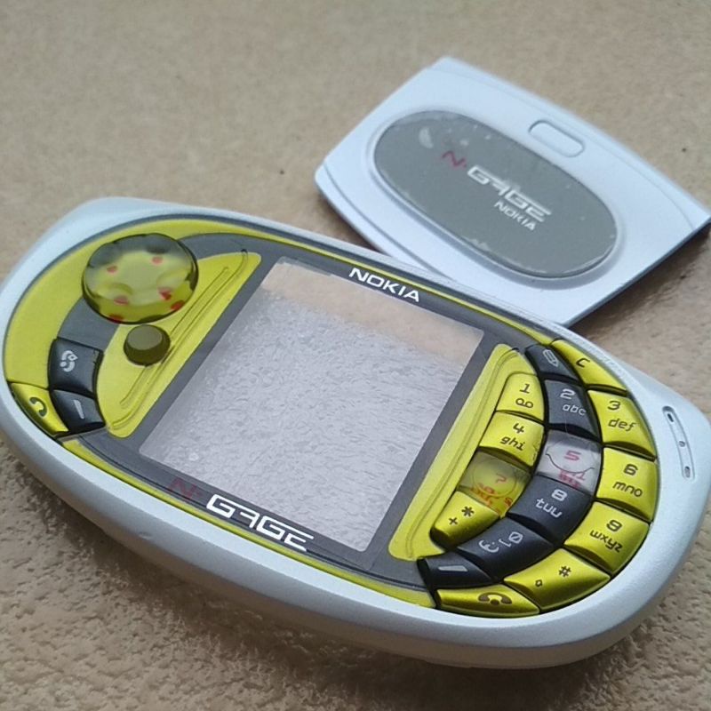 Casing Case kasing Nokia N-gage QD couple hijau putih