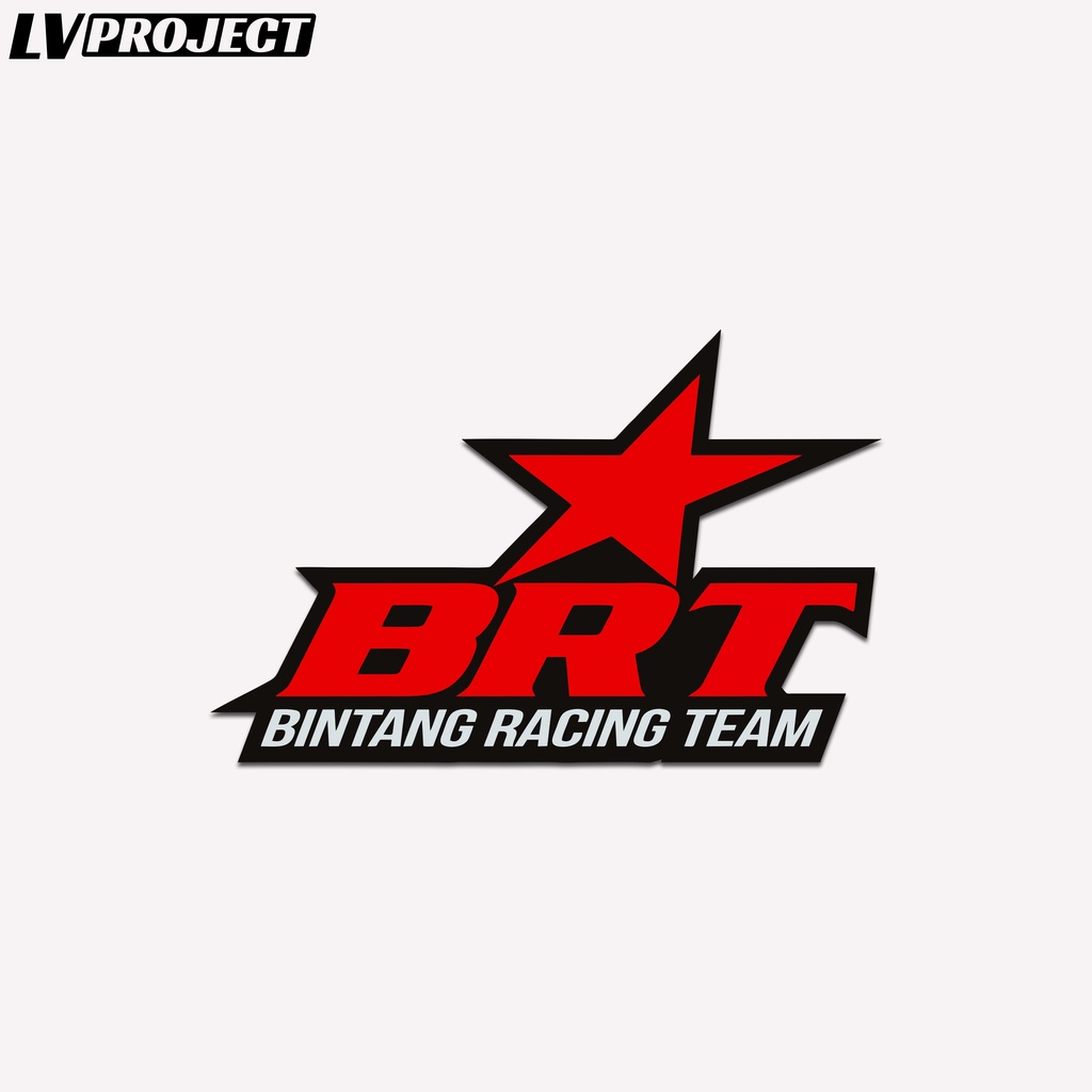 Stiker BRT Bintang Racing Team Laminasi Glossy 7cm Sticker Racing Motor