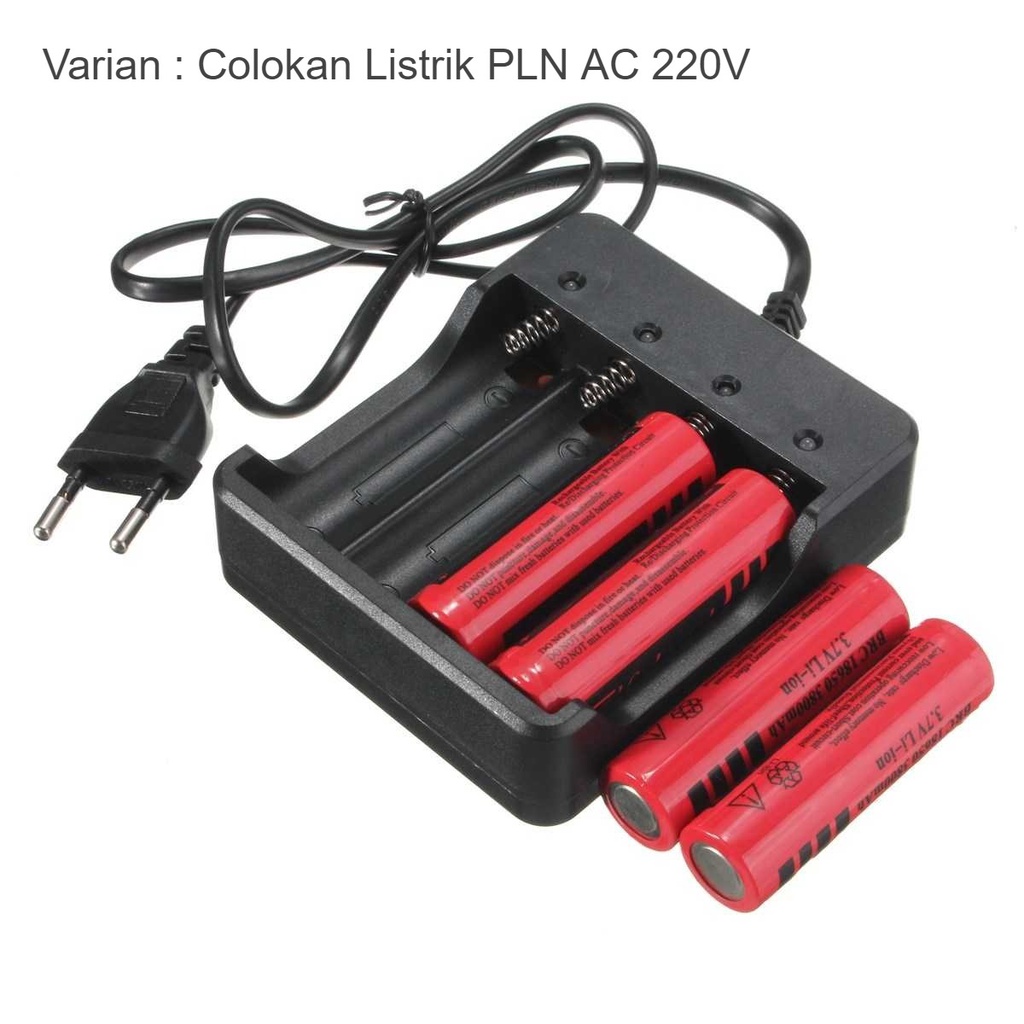 Alat USB 2A Charger 4 Slot Cas Baterai Battery Lithium 18650 14500