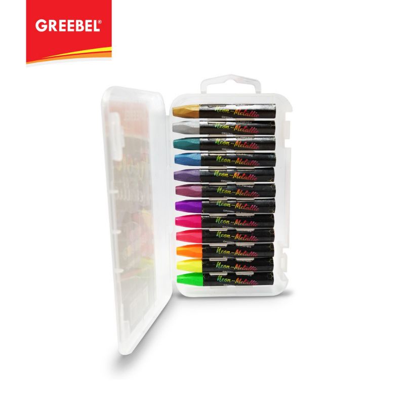 crayon metalik krayon alat lukis 12 greebel