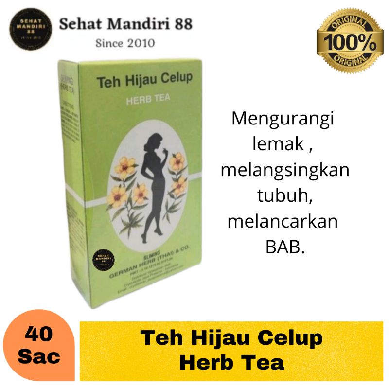 

Slimming herb tea /teh herbal langsing/ teh hijau celup isi 40 teabags