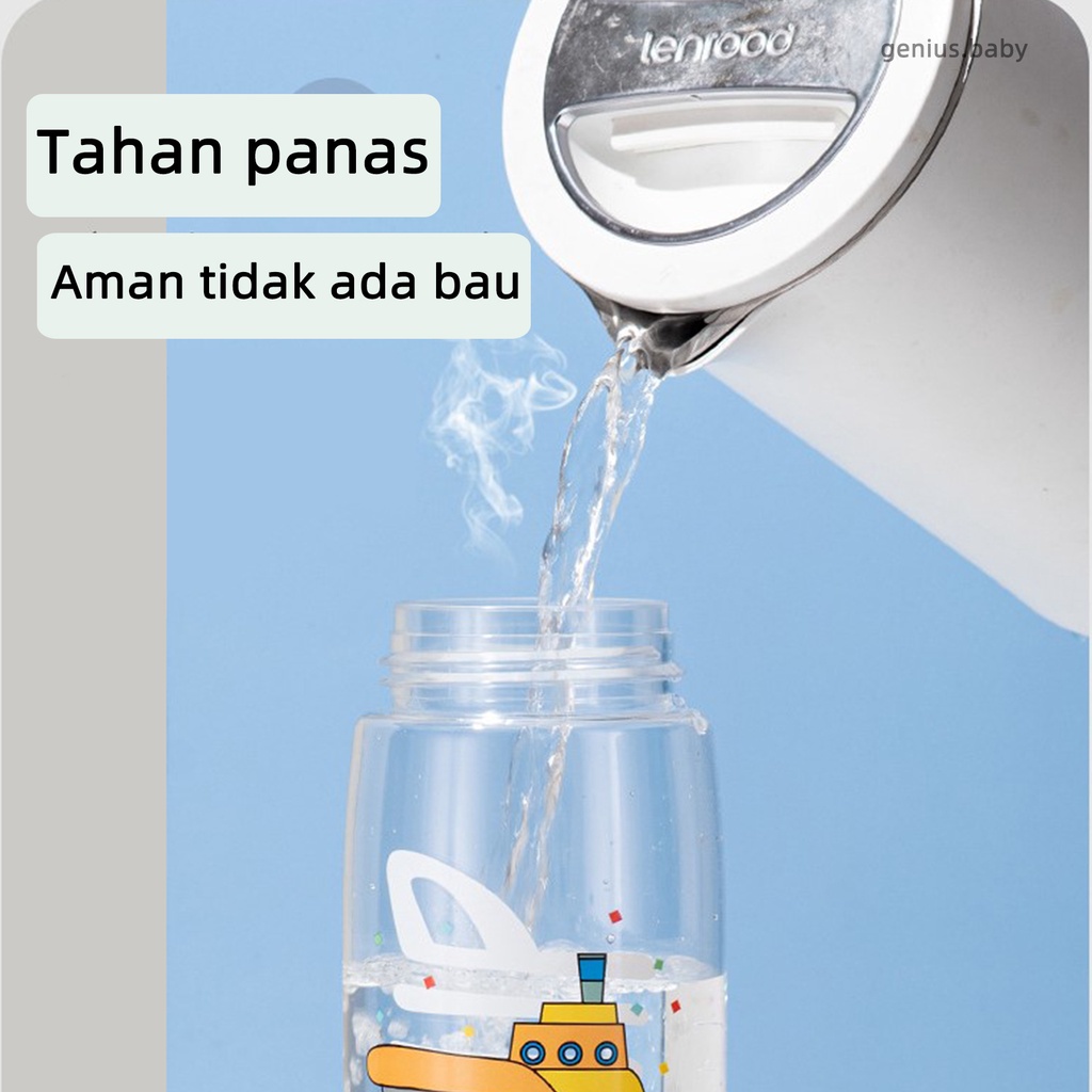 Botol Minum Anak Desain Unik Variasi Motif Karakter terdapat Sedotan BPA FREE bottol minum sedotan cangkir jerami cangkir plastik lucu cangkir kartun portabel 480ML 1000ML-6