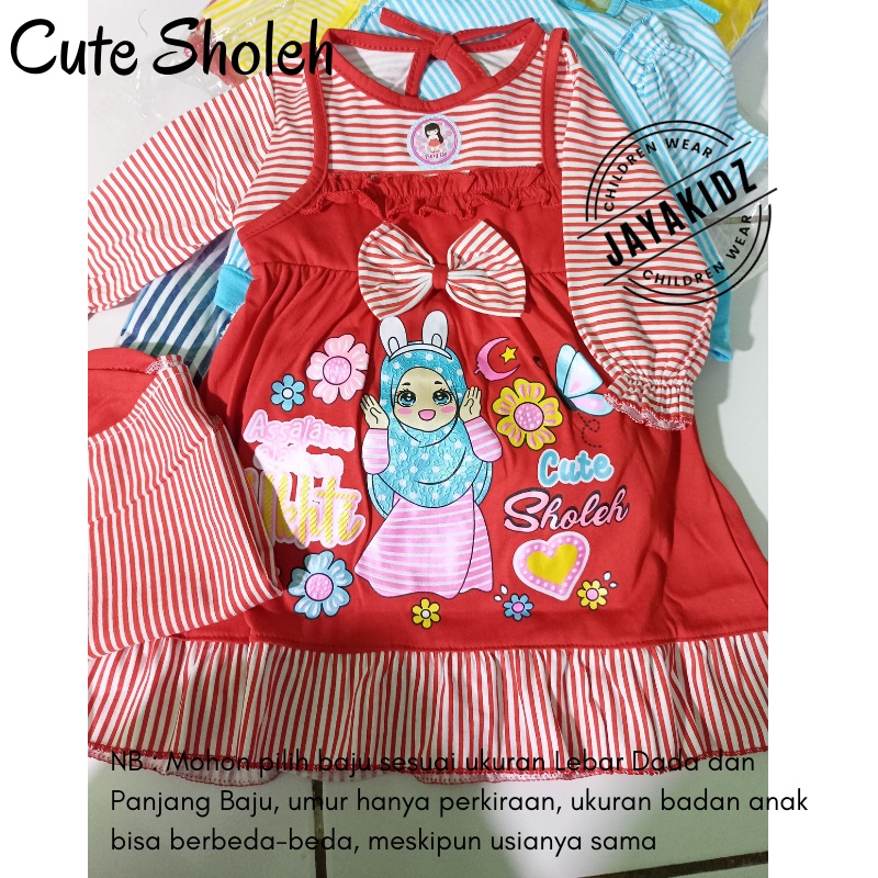 Baju Muslim Gamis Bayi Perempuan Usia Baby Newborn 0 6 12 Bulan - Dress Muslim Anak Bayi Perempuan Lucu 0 6 12 Bulan 1 Tahun Murah-2