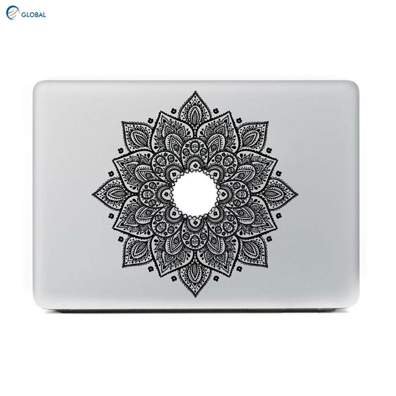 Stiker Decal Motif Bunga Matahari Warna Hitam Bahan Pvc Untuk Macbook Shopee Indonesia