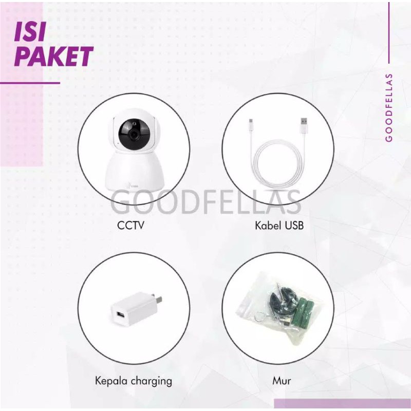 IP CAMERA CCTV V380 WIRELESS HD 720P CCTV KAMERA PENGINTAI VIDEO REKA