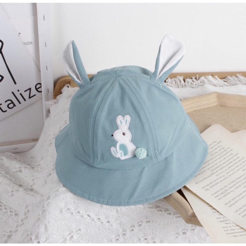 Topi Bucket Anak Perempuan Bayi Balita Motif Rabbits