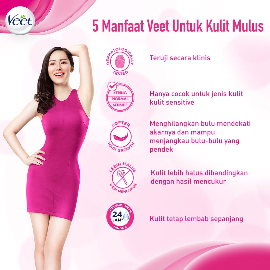 Veet Sensitive Pure Formula Aloe Vera Extract 25gr - Krim Penghilang Bulu