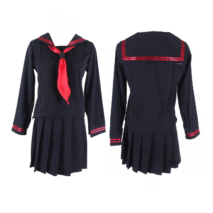 CC-27 seragam sekolah jepang sailor seifuku lengan panjang cosplay