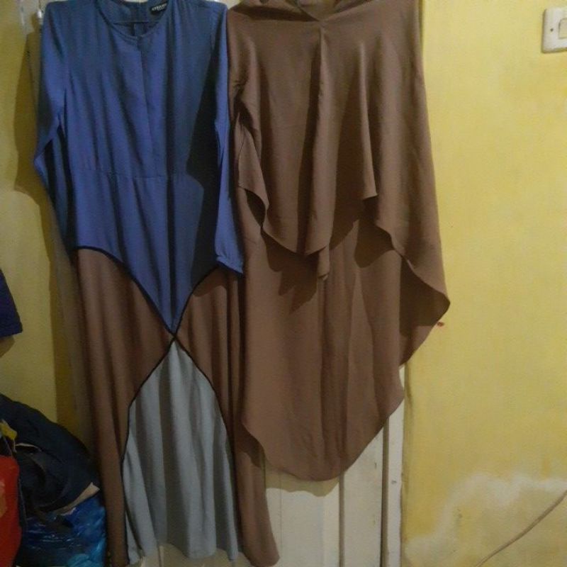 preloved gamis set syari azzahra premium