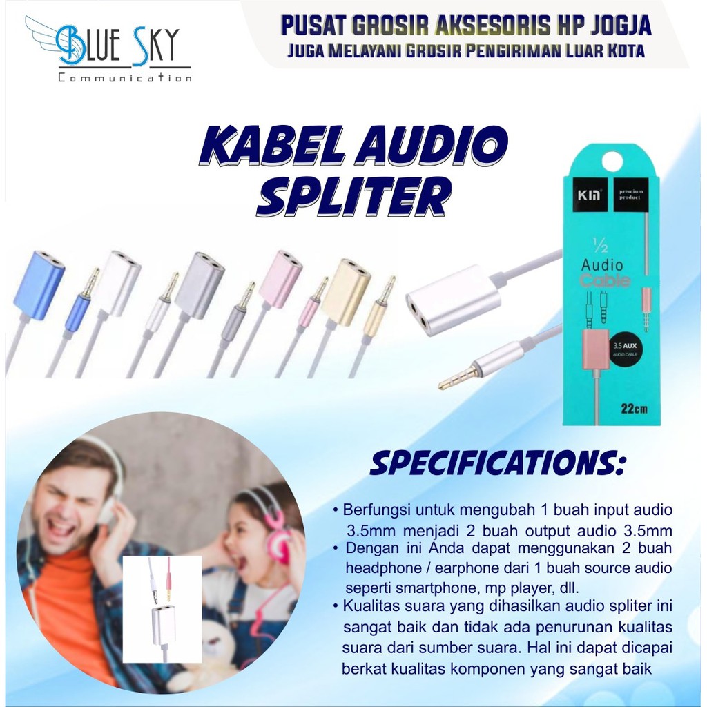 KABEL AUDIO SPLITER SPLITTER