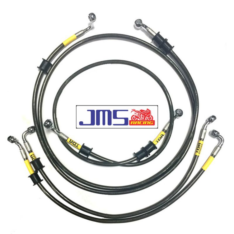 selang rem kabel rem tdr racing non abs depan/belakang set nmax old dan nmax new silver dan carbon pnp
