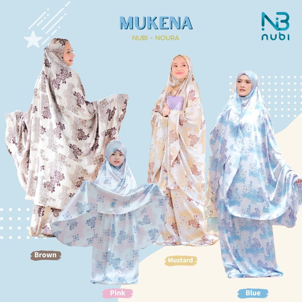 MUKENA NUBI-NOURA|MUKENA ANAK DAN DEWASA|MUKENA COUPLE|MUKENA MURAH|GROSIR MUKENA MURAH|MUKENA MODEL