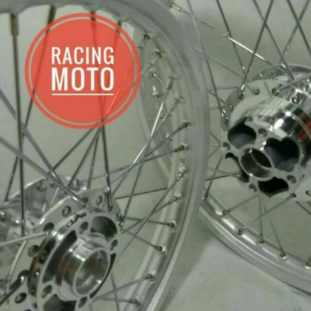 SEPAKET VELG V ROSSI MOTOR SONIC150-SUPRA X 125 RING 17X140-140 PLUS STEL VELG TERUS WARNA BISA REQ