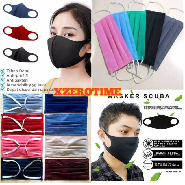  Masker  kain  tali karet  telinga earloop dan  masker  kain  