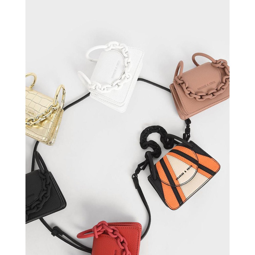 Tas Charles&Keith Chunky Chain MIni Top Handle Bag 692 CK