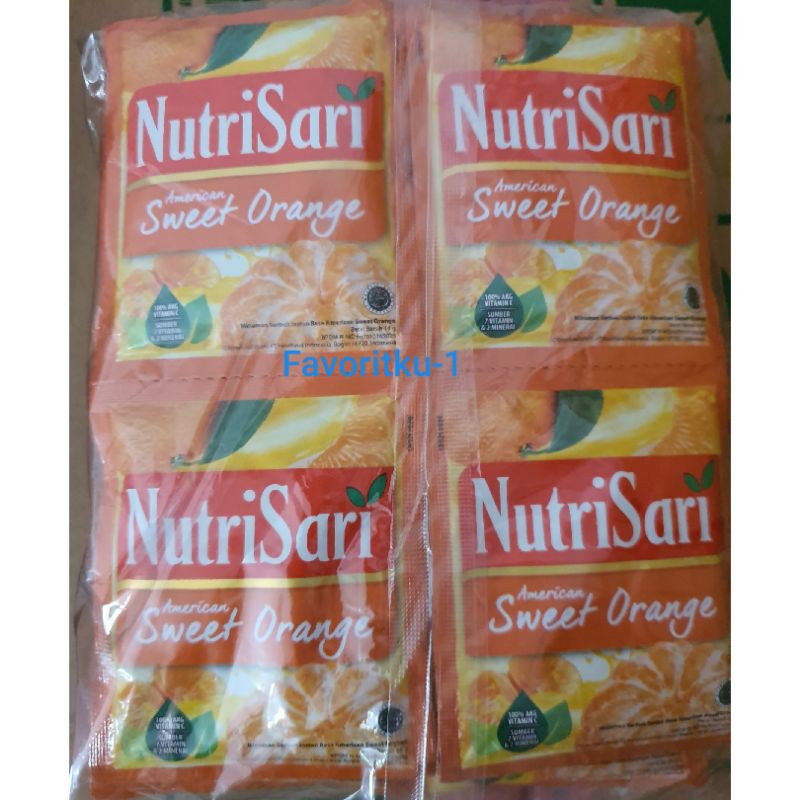 

Jus NUTRISARI Sweet Orange 14 gr. 1 Renteng Isi 10 Sachet