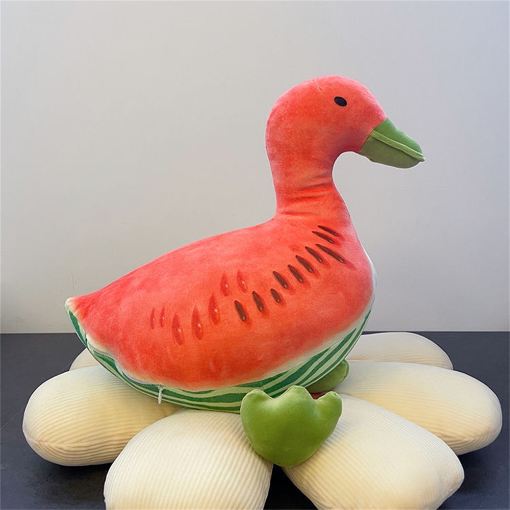 Mainan Boneka Bantal Bentuk Buah Melon Semangka Cantaloupe Duck Bahan Plush Untuk Kamar Anak