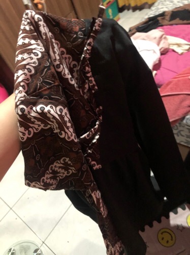 Tey-17 Batik Wanita Asj Sa Hrb026 Kenongo Kemeja Tosca Pendek