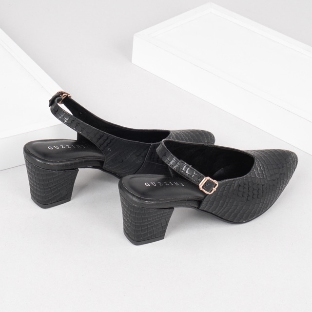 Captain Plaza - Guzzini M 509 - Sepatu Block Heels Croco-6