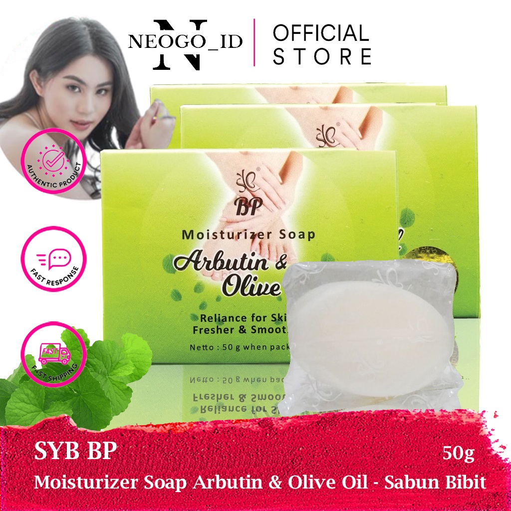 SYB BP Moisturizer Soap Arbutin & Olive Oil / Sabun Bibit / Whitening / Pemutih Badan / Pencerah Waj